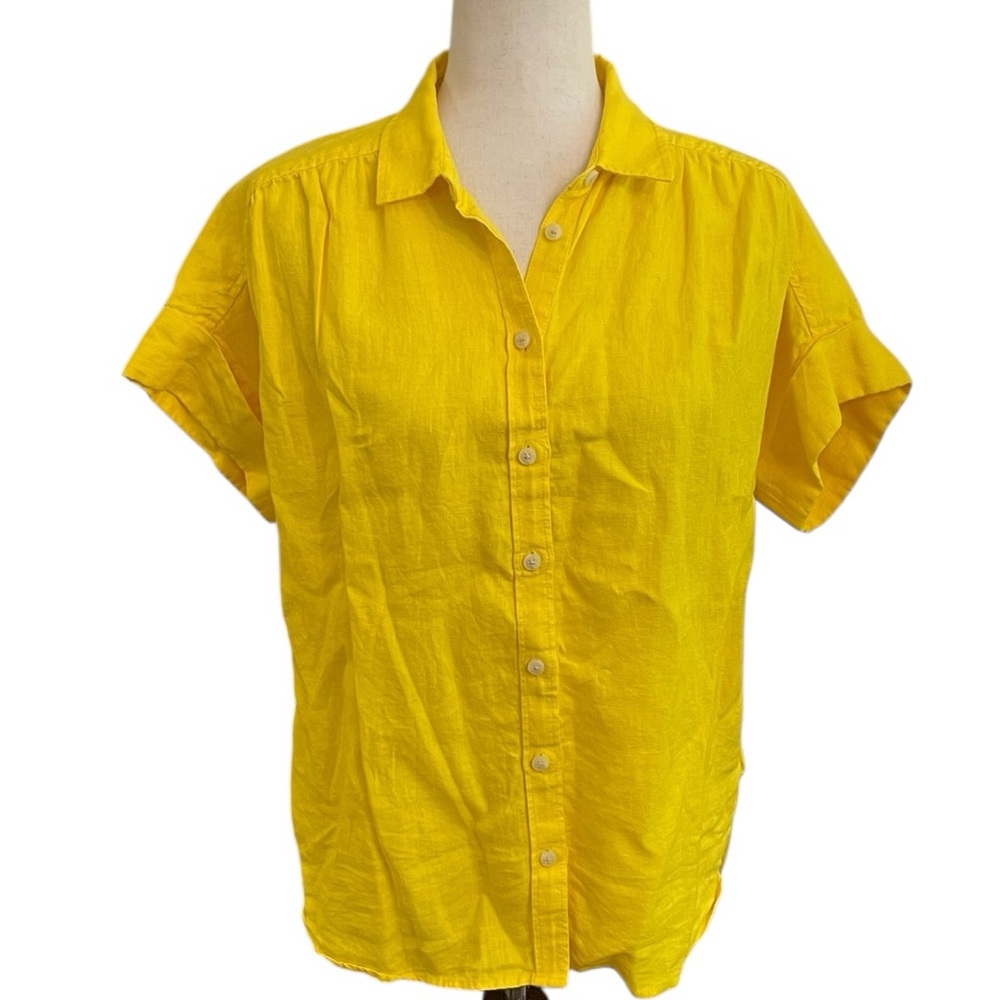 J.CREW BAIRD MCNUTT Irish Linen Button Down Blouse Top - Picture 2 of 13